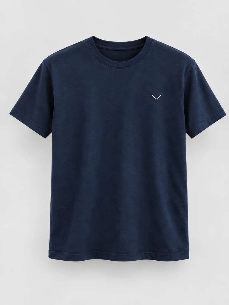 Coastline Graphic Tee in Navy, front view