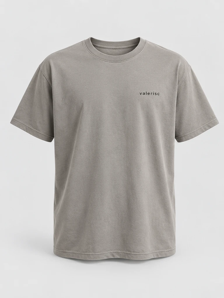 Grid Studio Tee in Stone, front view